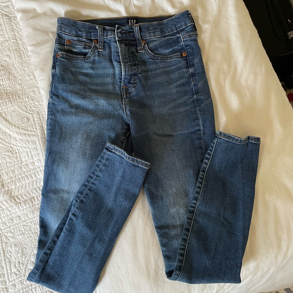 GAP High Rise True Skinny jeans sz 25